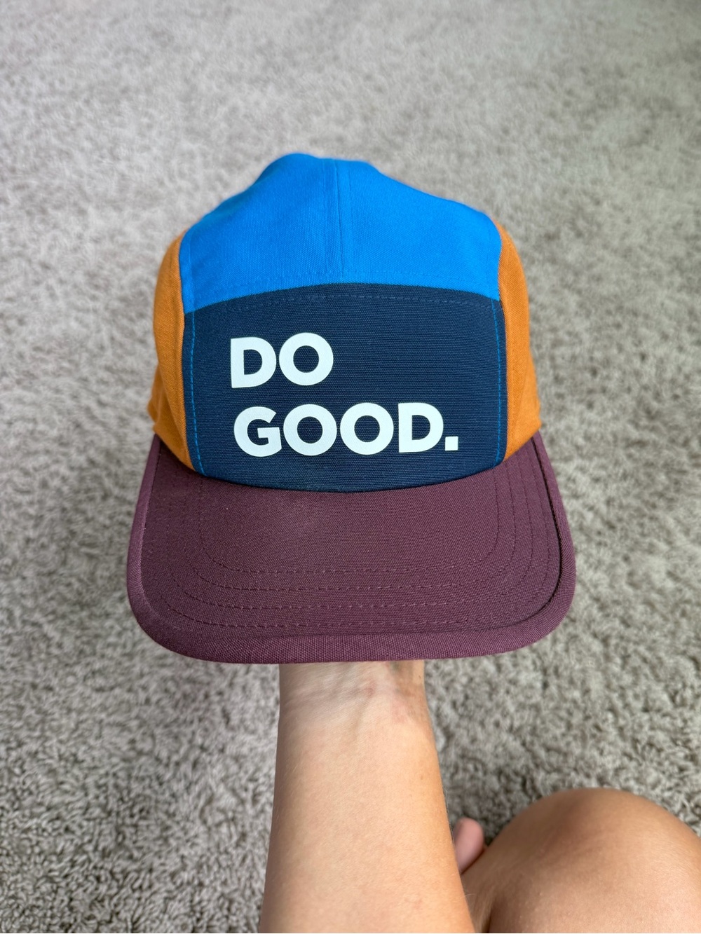 Cotopaxi DO GOOD Colorblock Cap - Blue, Orange, Navy, Burgundy